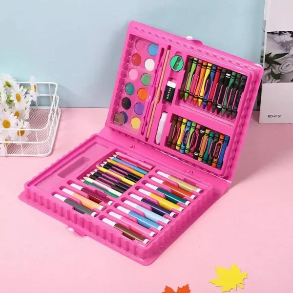 Drawing Art Kit 68 Pcs Arts & Craft Set Oil Pastels, Crayons, Colored Pencils, Paint Brush, Watercolor Cakes, Portable Art Supplies