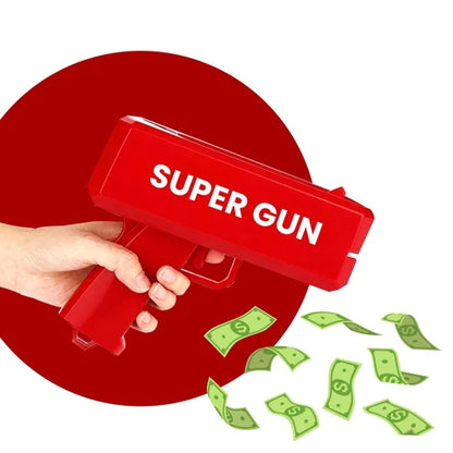 Money Gun Toy with 100 Fake Bills | Make It Rain Cash Shooter for Parties