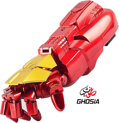 Rechargeable Iron Man Gel Blaster Hand Launcher with Soft Rubber Bullets Toys Gun Birthday Gifts For Children